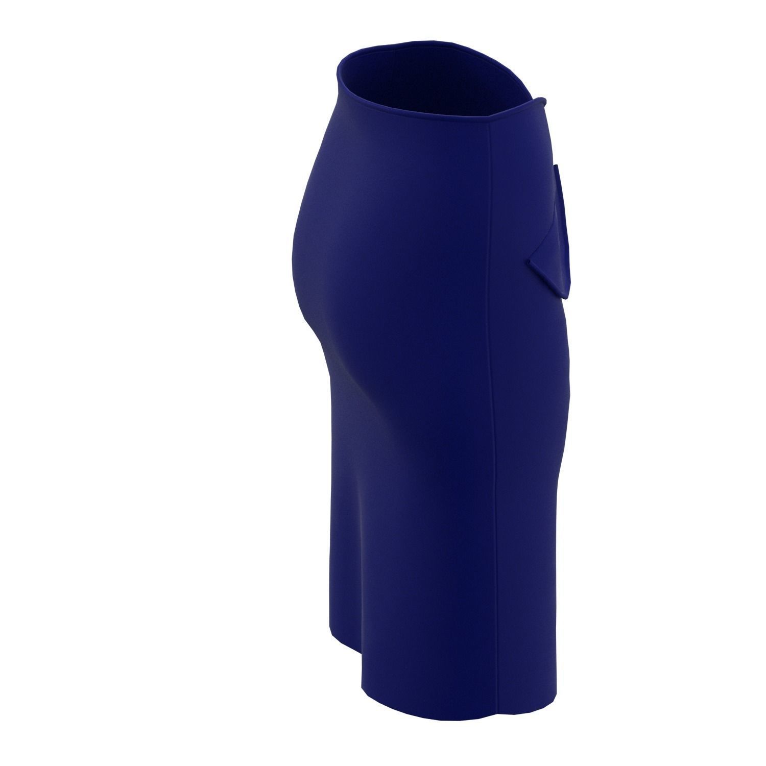 skirt pencil with buttons 3D model_9