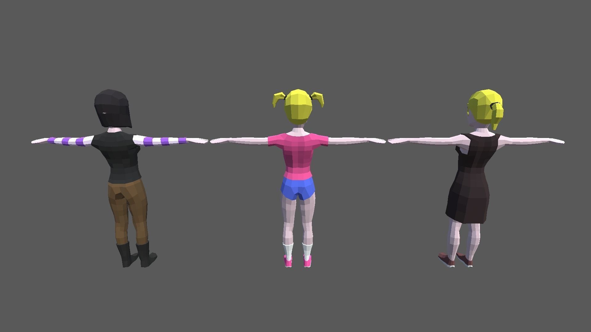 9t5 Low Poly Streamers Low-poly 3D model_11