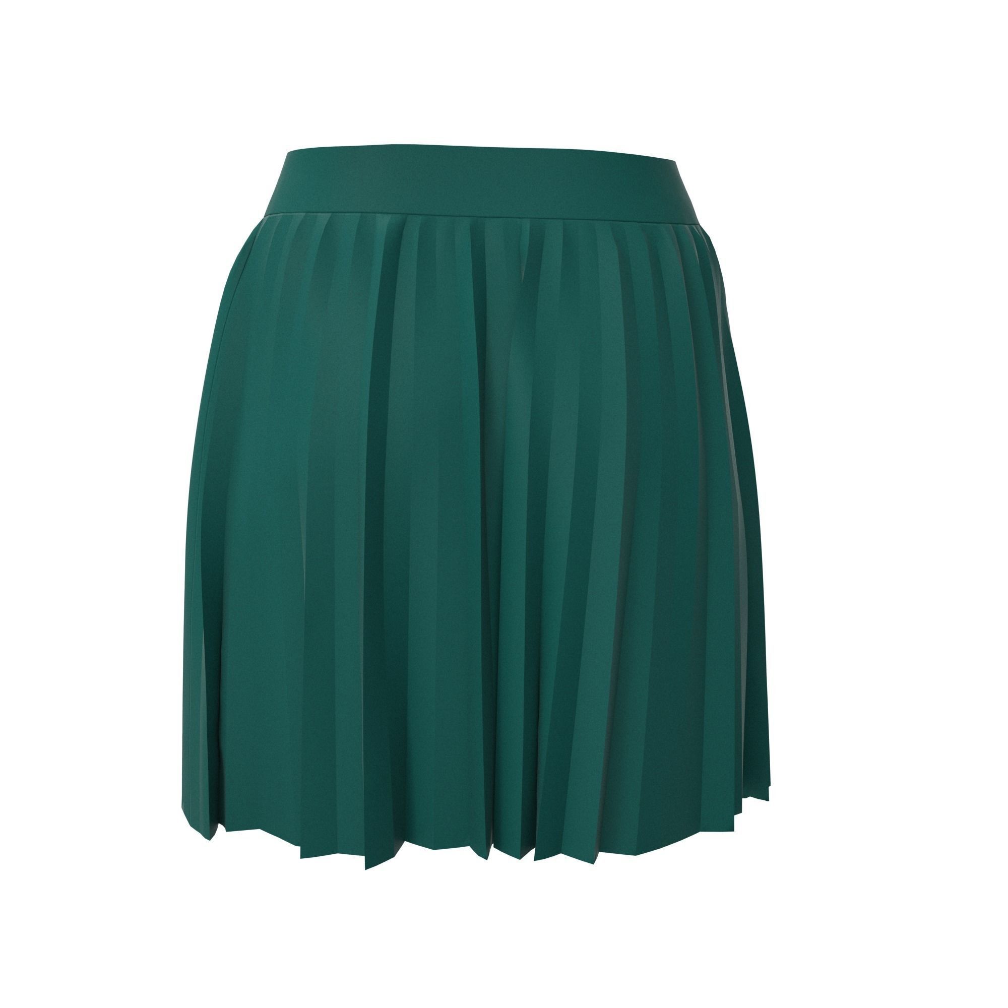 skirt emerald pleated 3D model_4