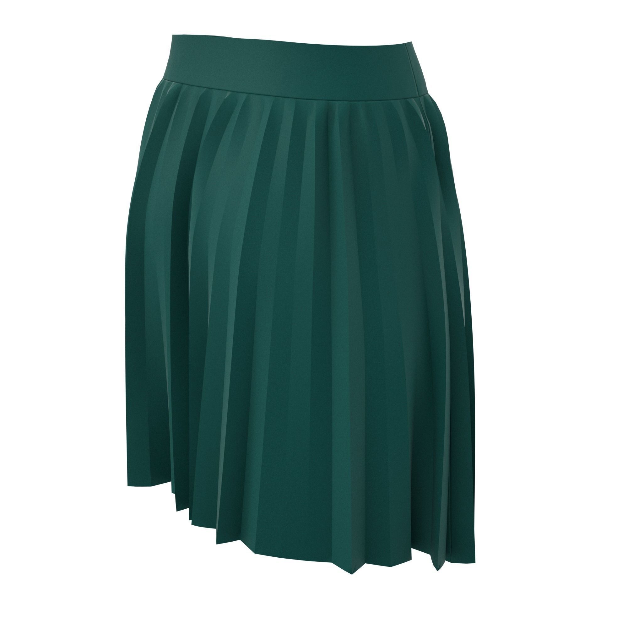 skirt emerald pleated 3D model_5