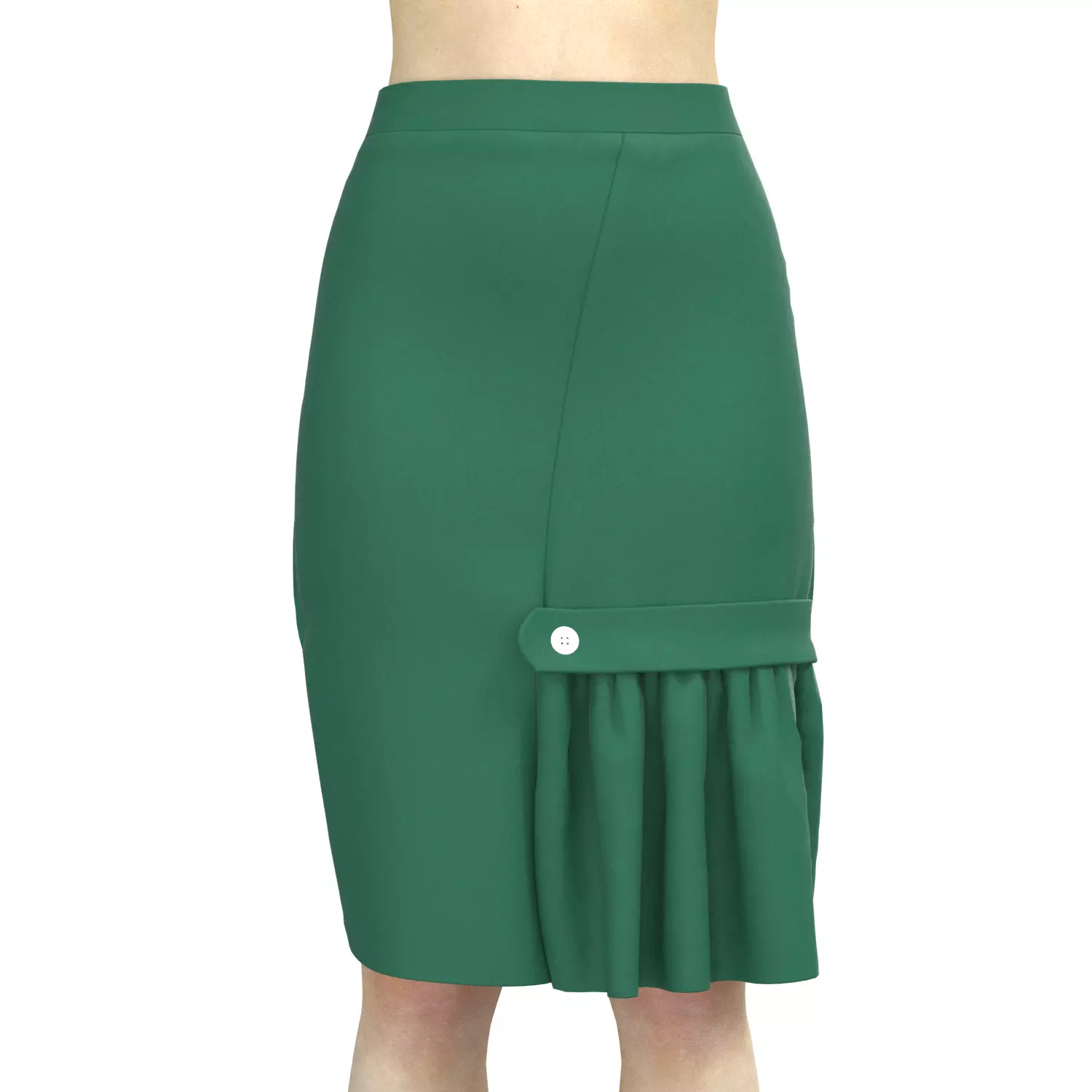 skirt with buttons 3D model_0