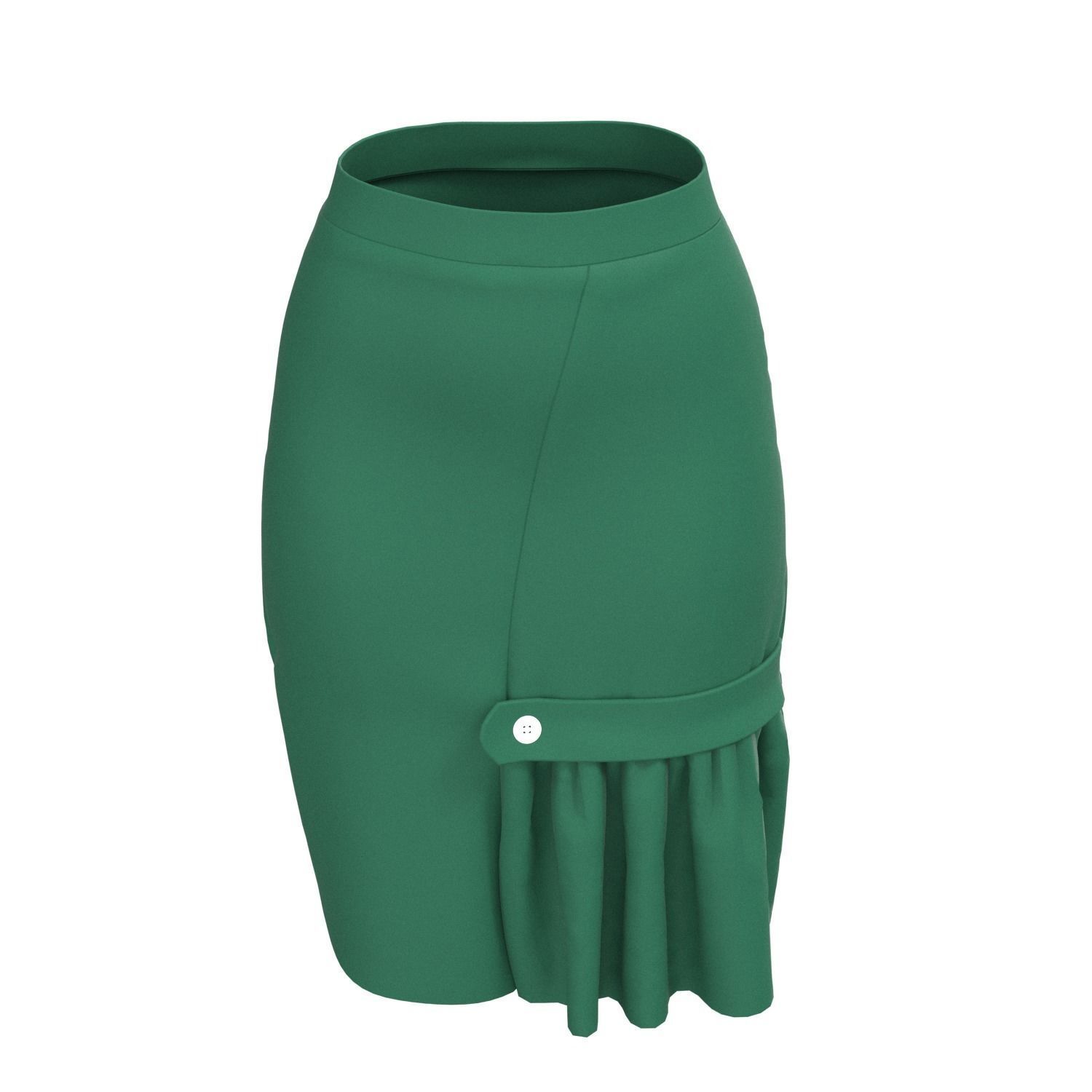 skirt with buttons 3D model_1
