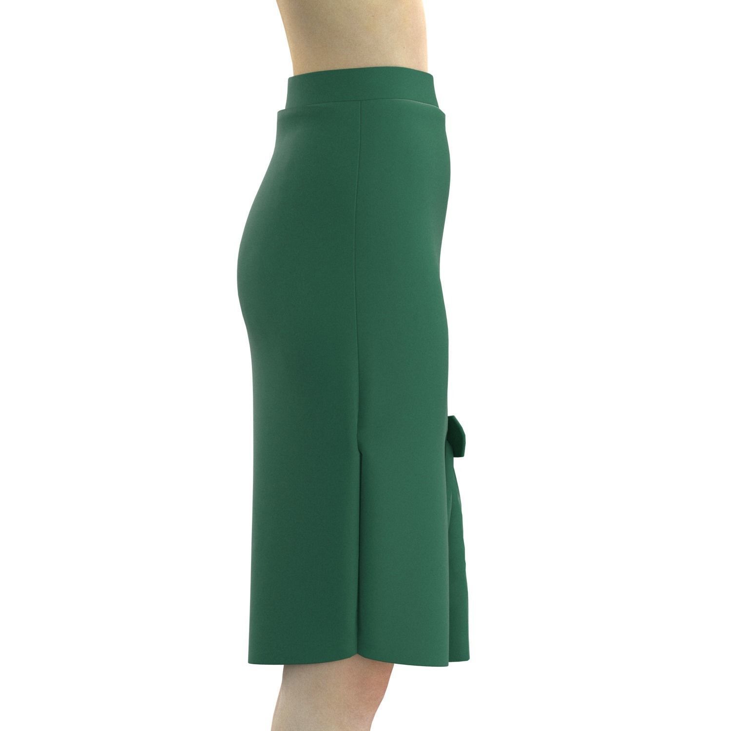 skirt with buttons 3D model_5