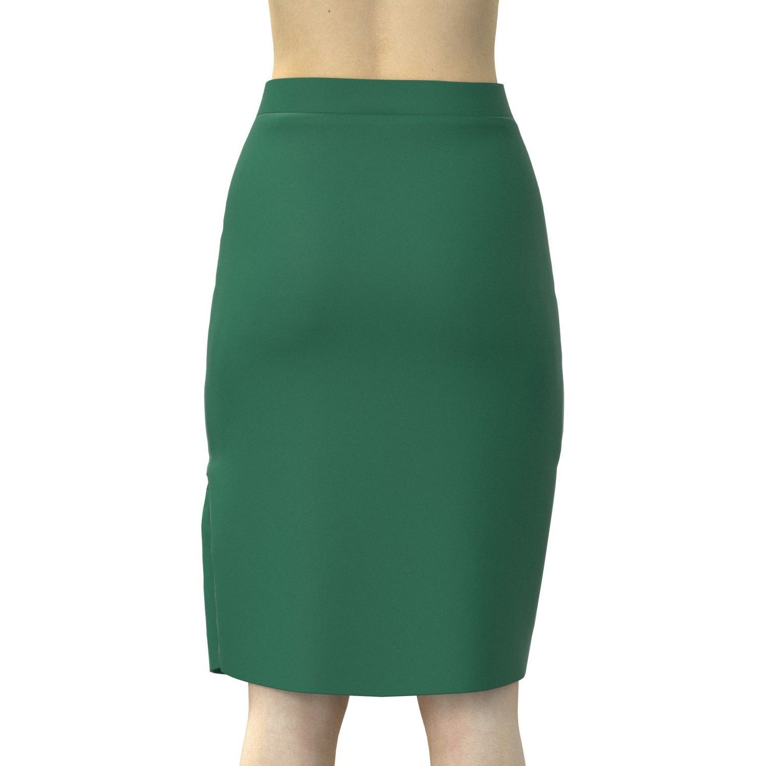 skirt with buttons 3D model_7