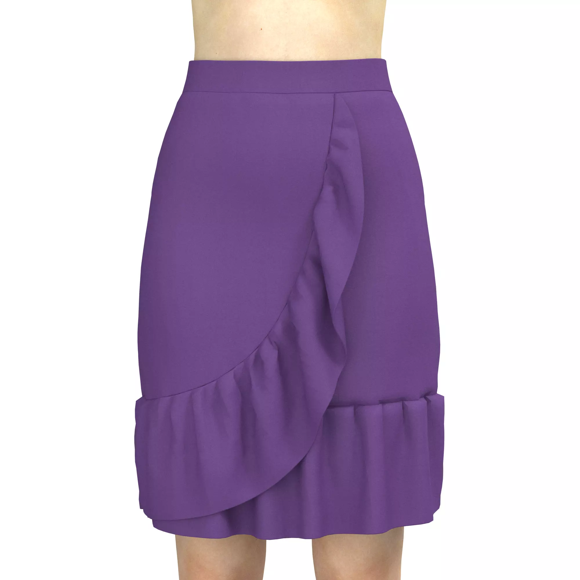 skirt with ruffles 3D model_0
