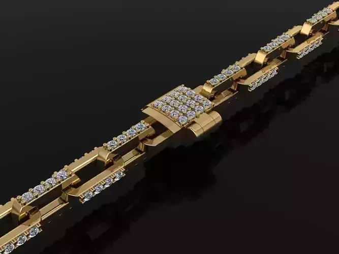 DAINTY HERMES DIAMOND LINK BRACELET NECKLACE