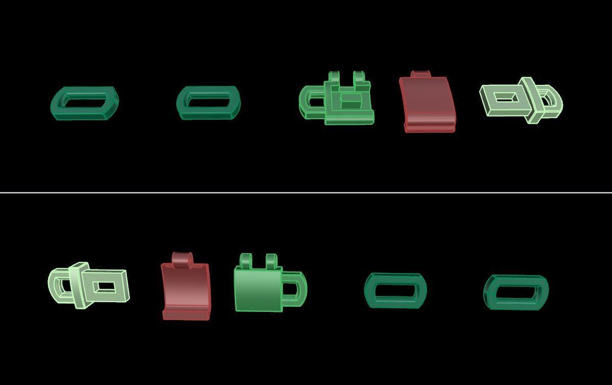 DAINTY HERMES LINK BRACELET NECKLACE 3D print model_12