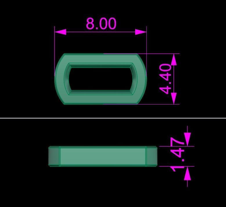 DAINTY HERMES LINK BRACELET NECKLACE 3D print model_10