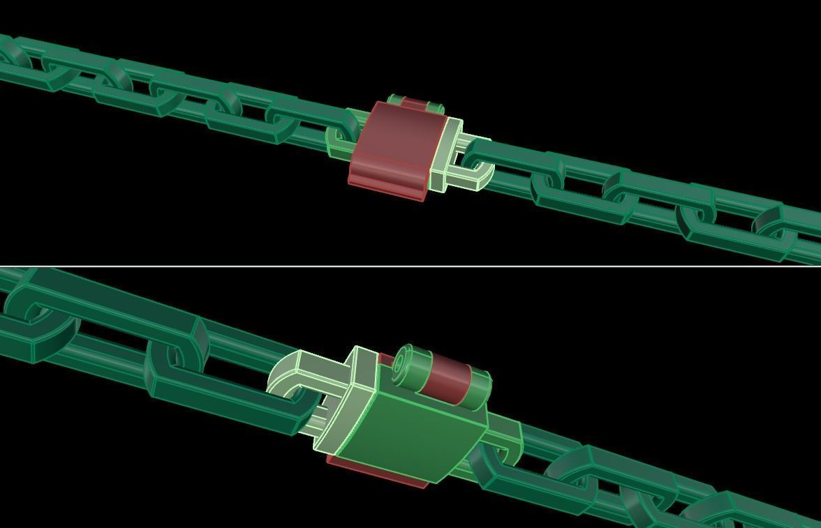 DAINTY HERMES LINK BRACELET NECKLACE 3D print model_11