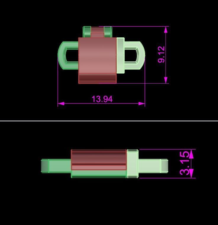 DAINTY HERMES LINK BRACELET NECKLACE 3D print model_9