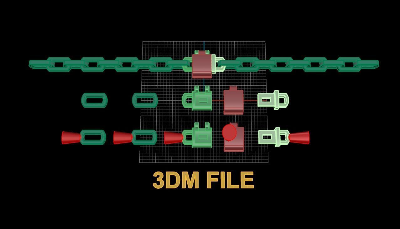 DAINTY HERMES LINK BRACELET NECKLACE 3D print model_5