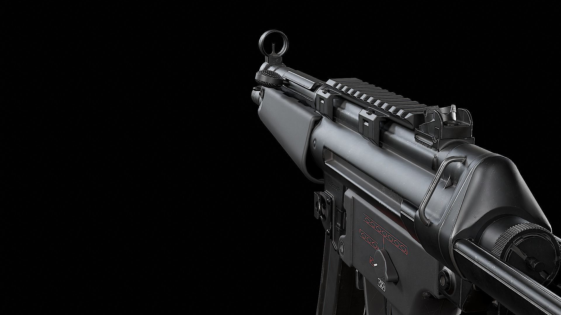 MP5 - Customizable Low-poly 3D model_26