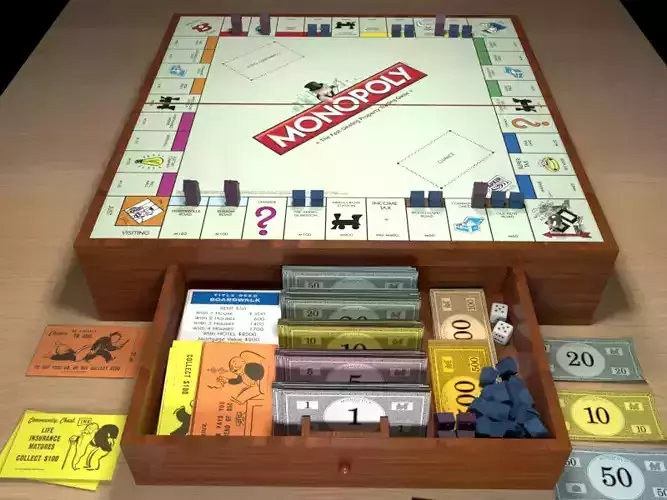 Wood Monopoly 3D model