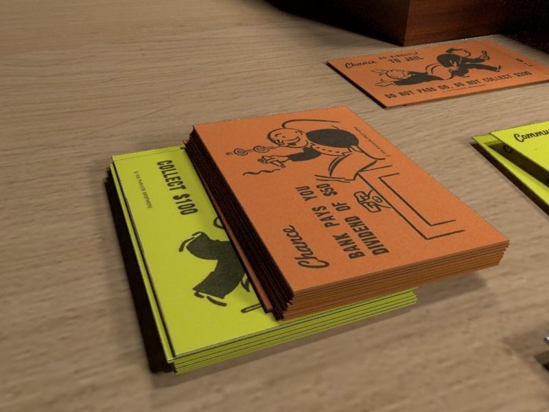 Wood Monopoly 3D model_10