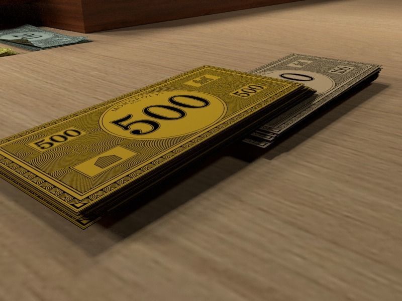 Wood Monopoly 3D model_11