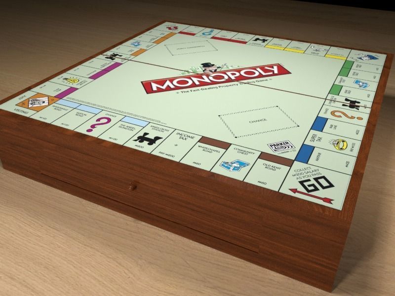 Wood Monopoly 3D model_15