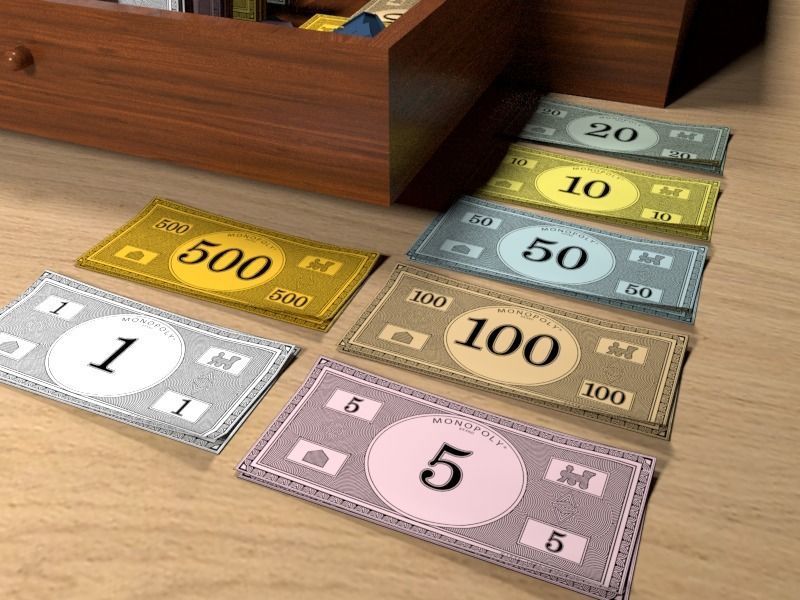 Wood Monopoly 3D model_12