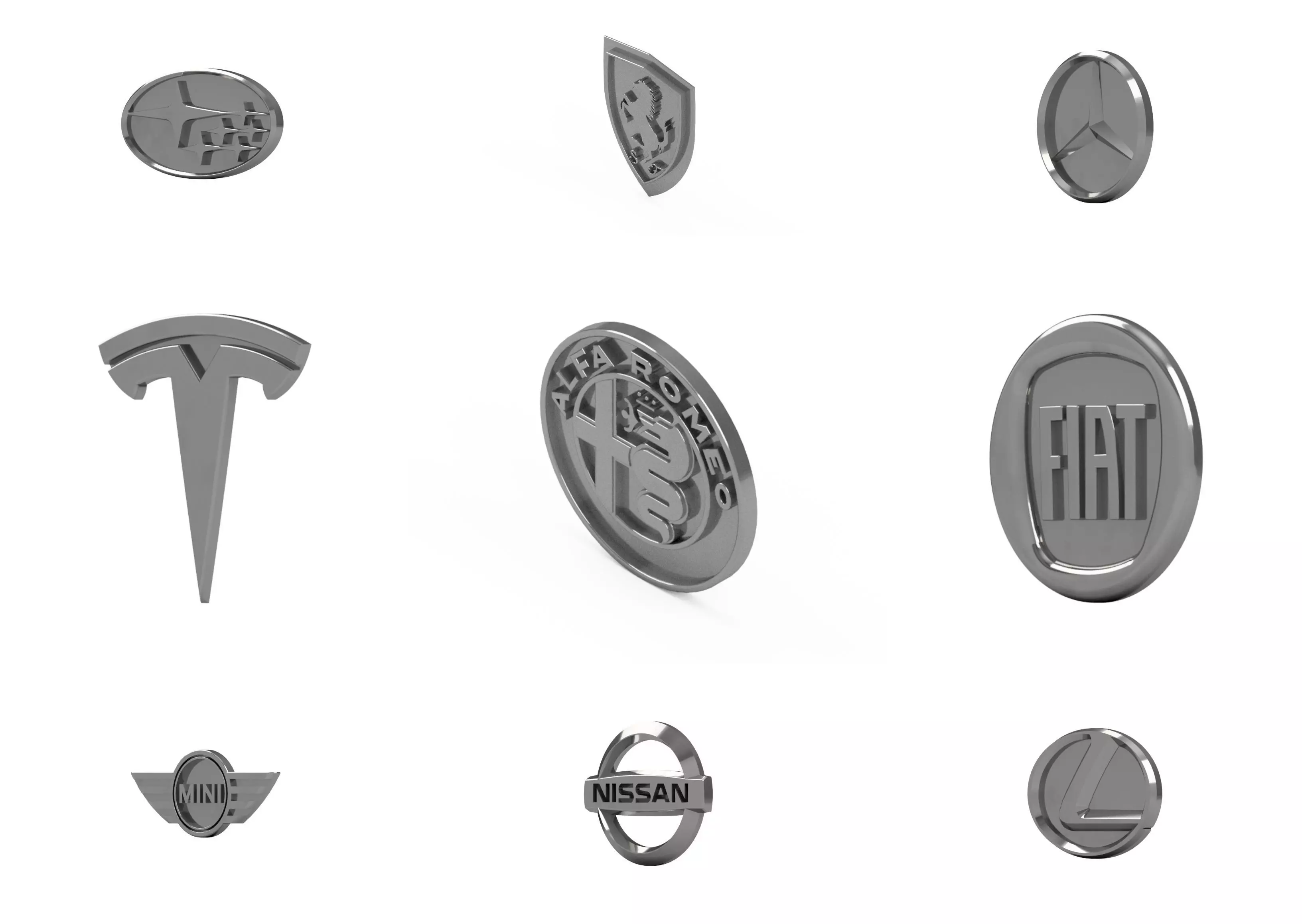 Car brand logo model   3D print model_0