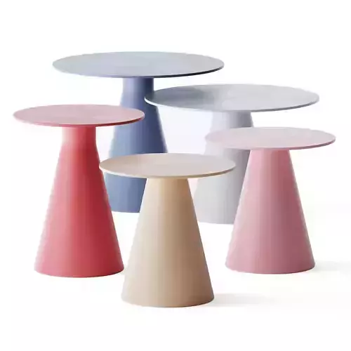 Jackless round metal coffee tables by Bla Station