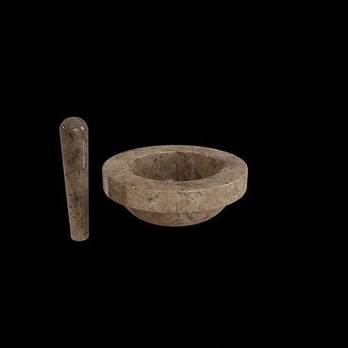 Matching Pestle muddy Low-poly 3D model