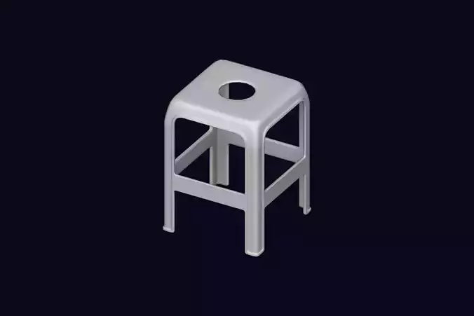 Plastic Chair Blender 3D