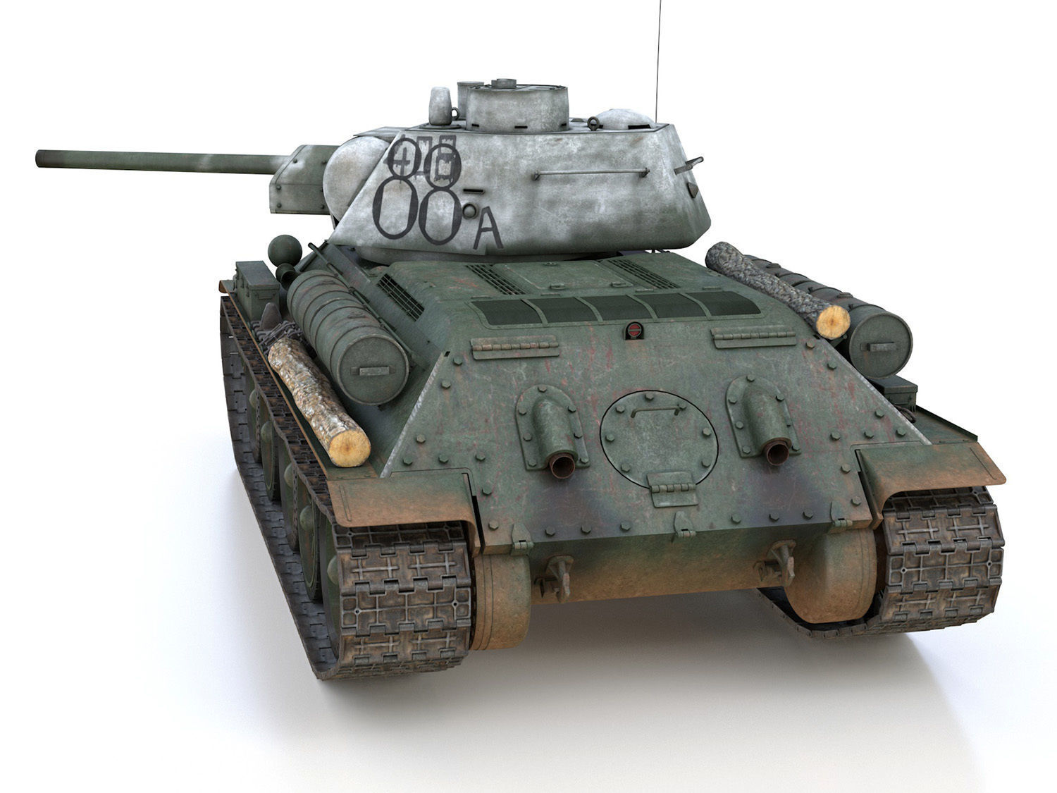 OT-34-76 - Soviet Flamethrower Tank - 88A 3D model_4