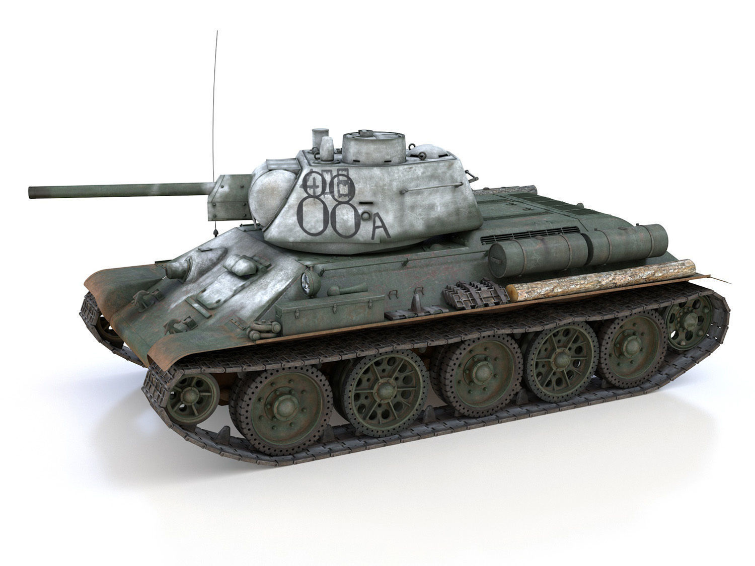 OT-34-76 - Soviet Flamethrower Tank - 88A 3D model_2