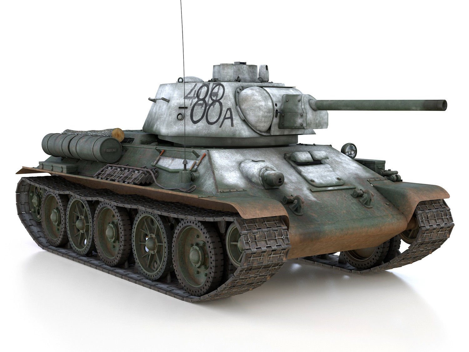 OT-34-76 - Soviet Flamethrower Tank - 88A 3D model_7