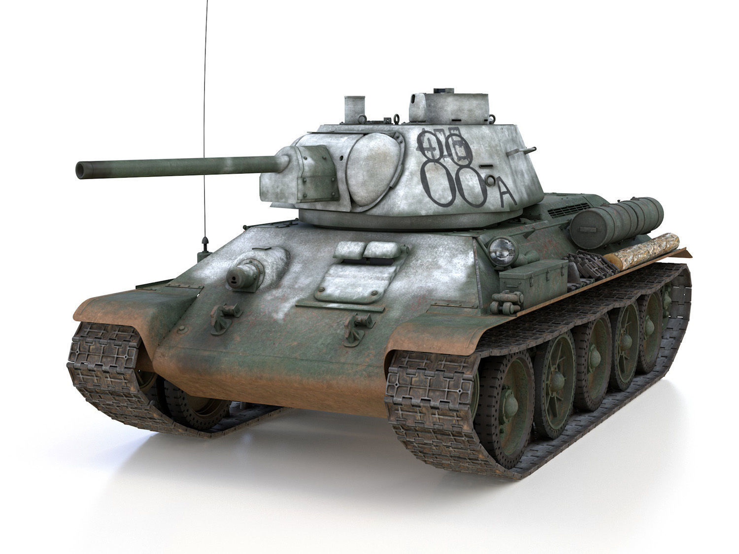 OT-34-76 - Soviet Flamethrower Tank - 88A 3D model_1