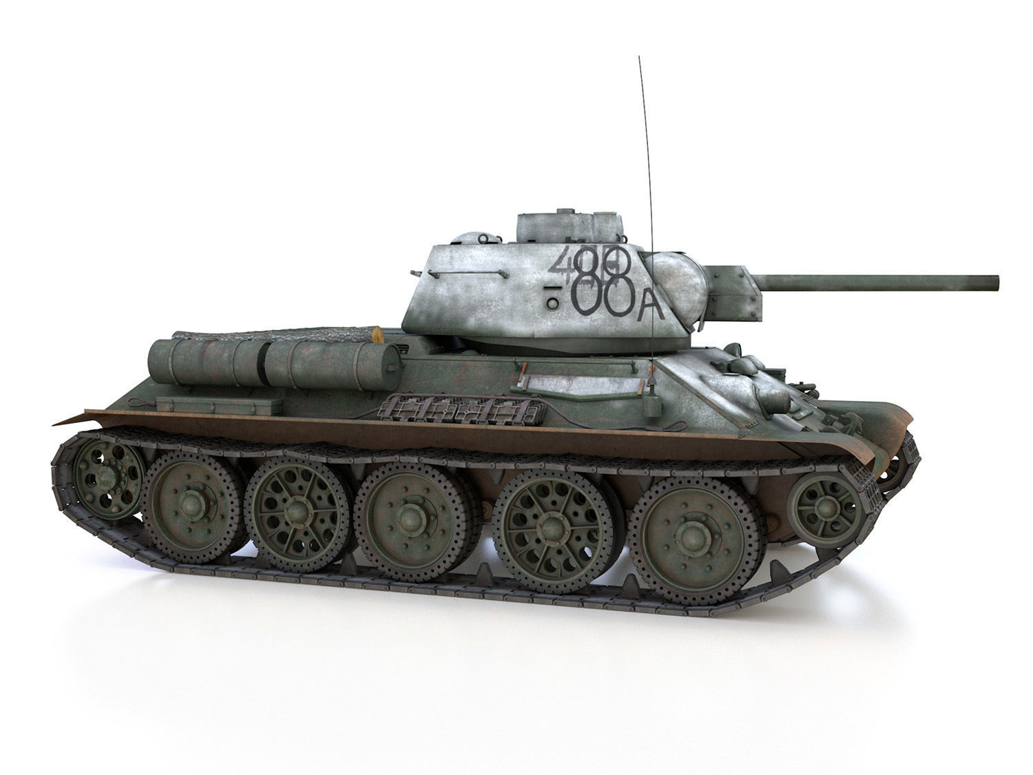 OT-34-76 - Soviet Flamethrower Tank - 88A 3D model_6