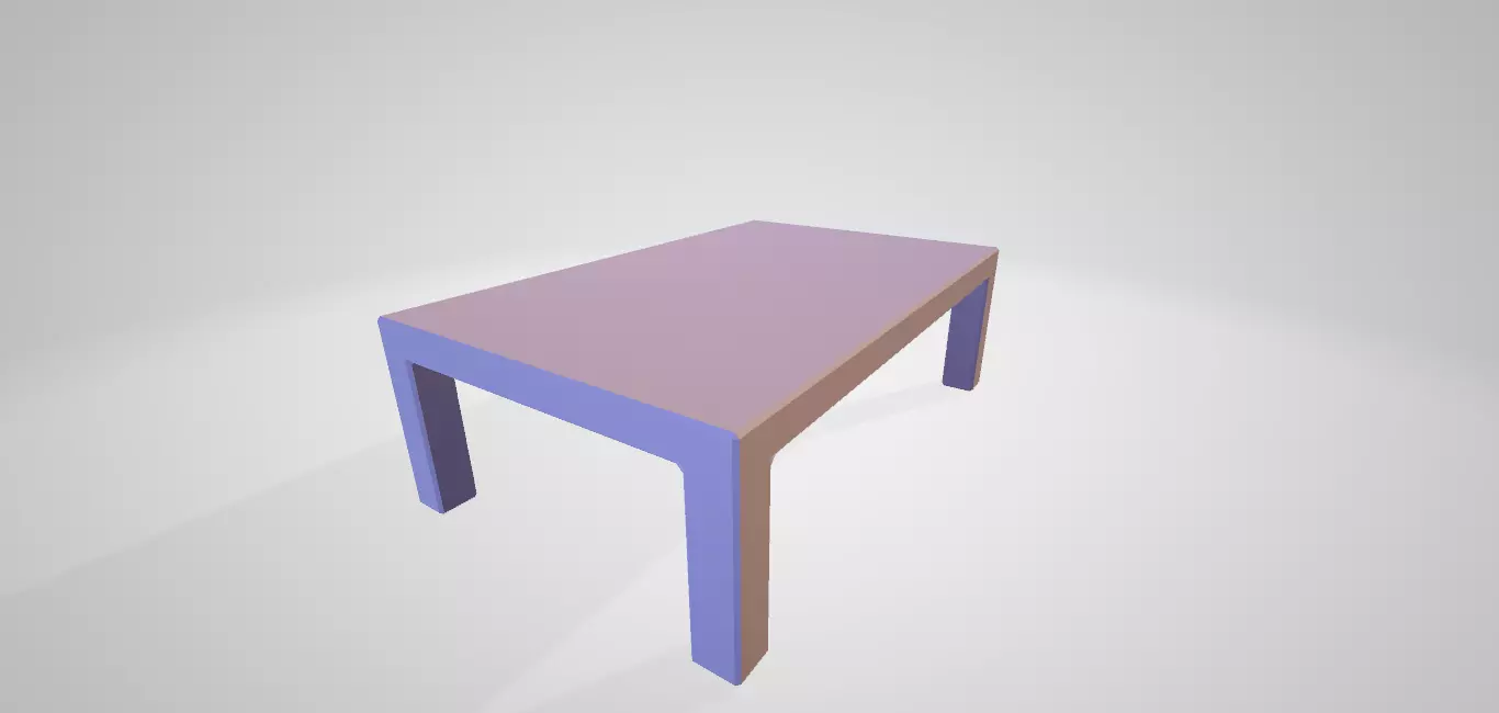 Wooden Table Free low-poly 3D model