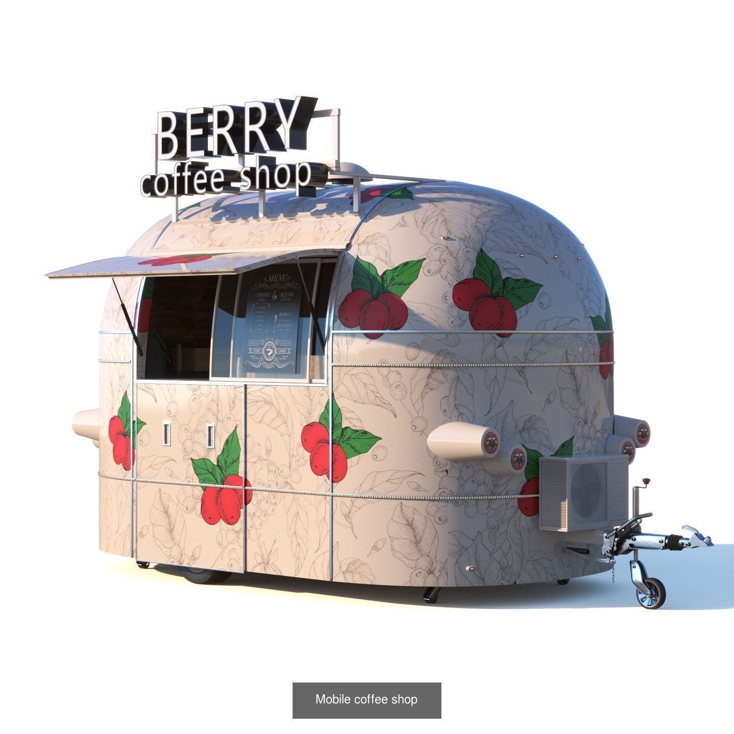  Street food and coffee  trucks 3D Model Collection_6