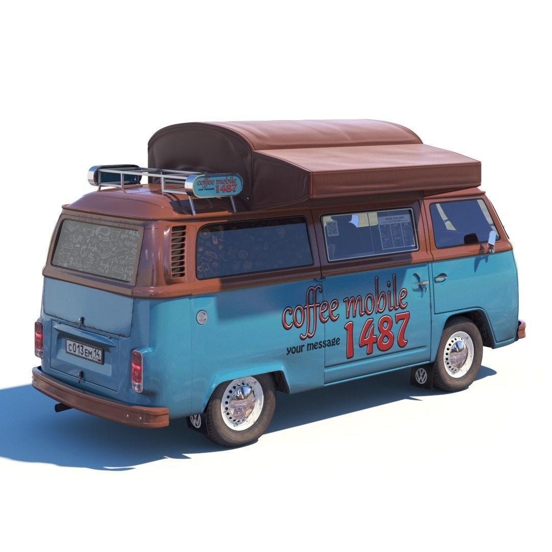  Street food and coffee  trucks 3D Model Collection_10