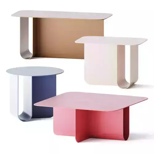 U Aluminium coffee table by La Cividina