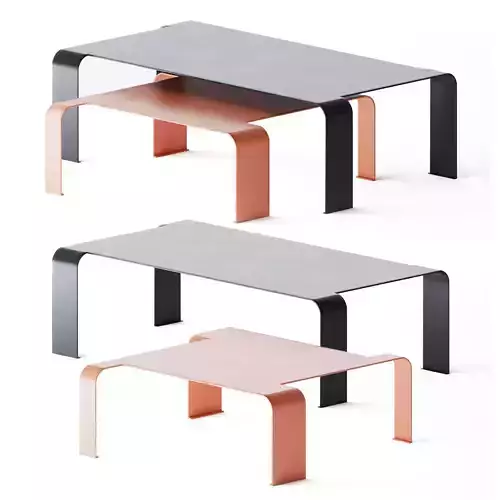 SPIN Metal coffee table by Zeus 3D model