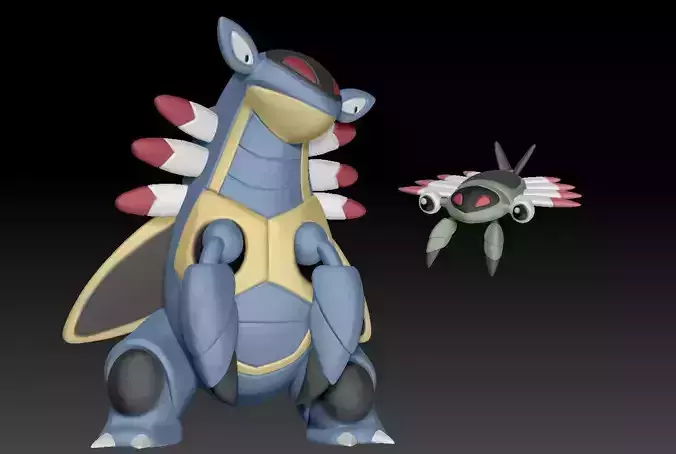 Pokemon Anorith and Armaldo 3D print model
