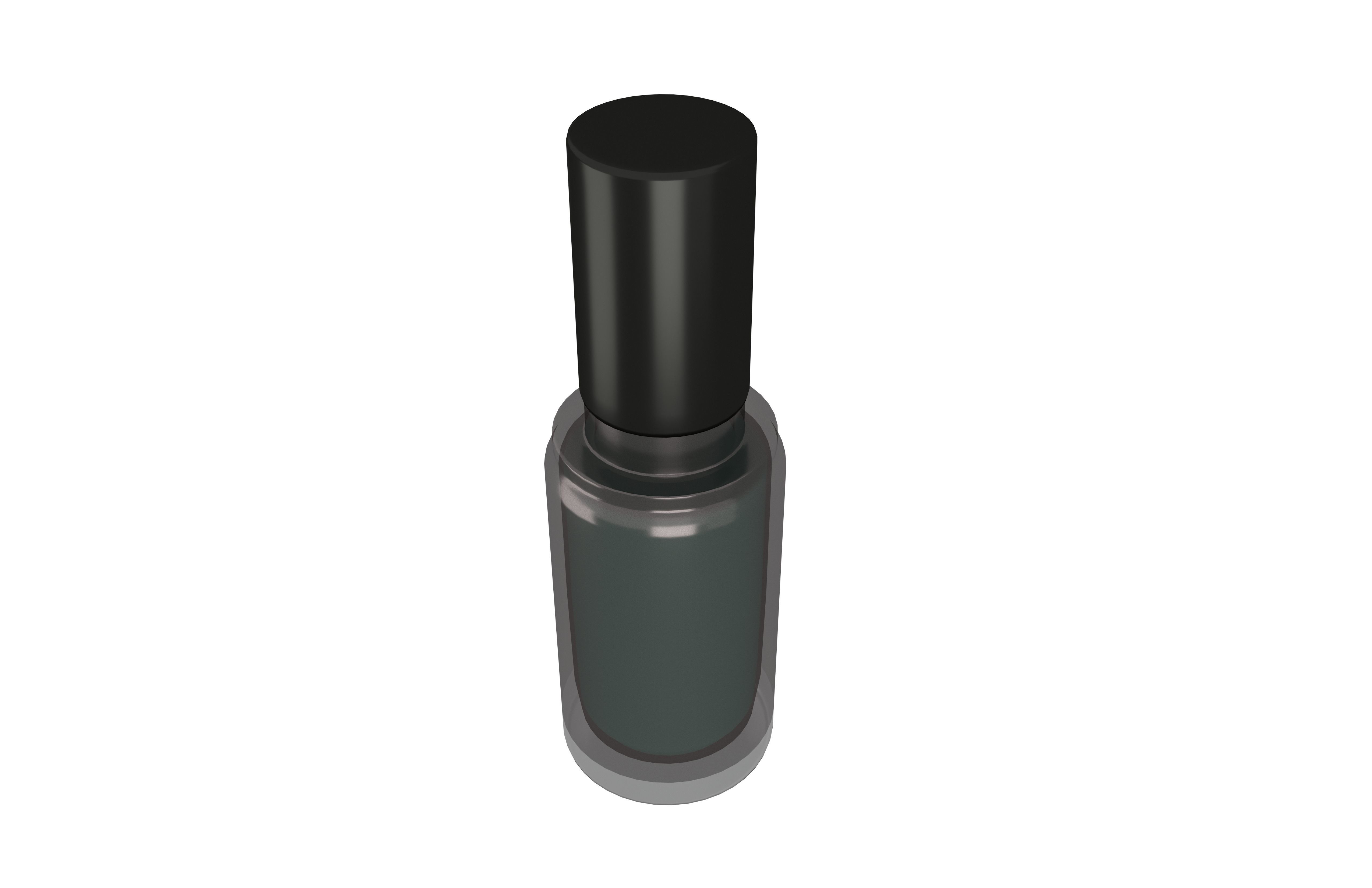 Nail Polish Bottle v2 001 Low-poly 3D model_2