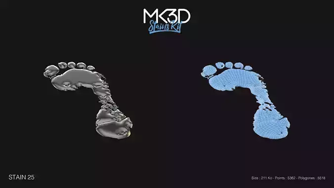 stain-25 gdm foot prints