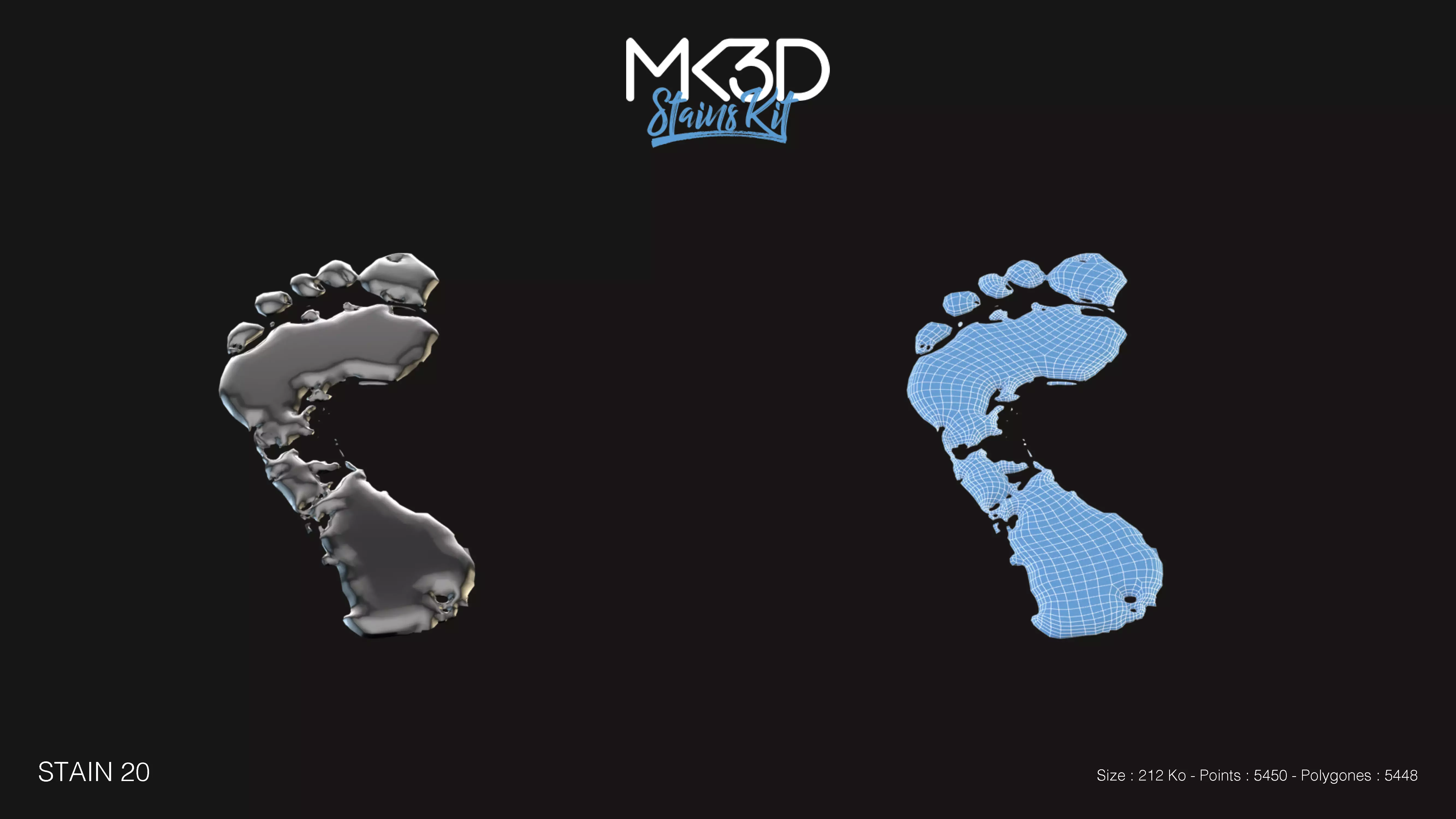 stain-20 gdm - footprints in sand 3D model_0