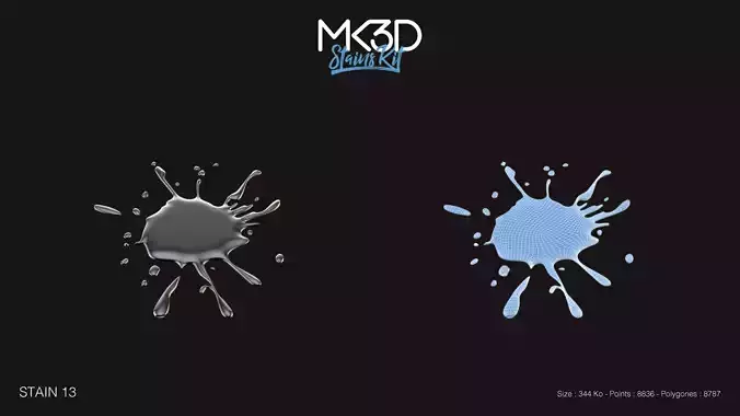 stain-13 gdm - splatter cover art 3D model