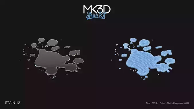 stain-12 gdm - paint splatters 3D model