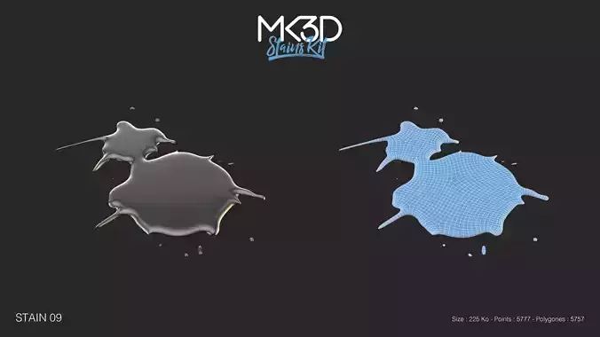 stain-09 gdm - splatter 3D model