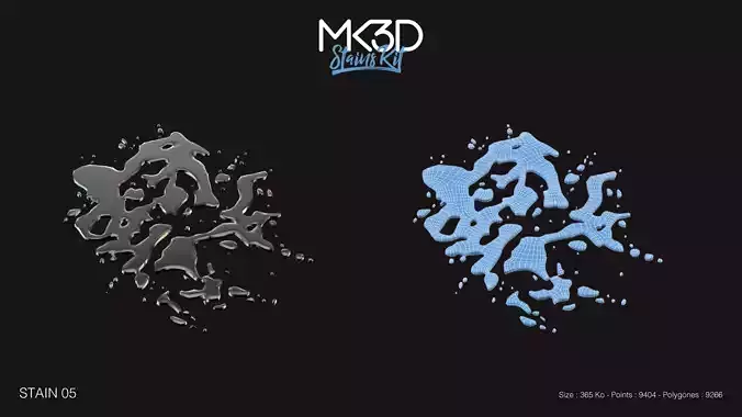 stain-05 gdm - splatter 3D model