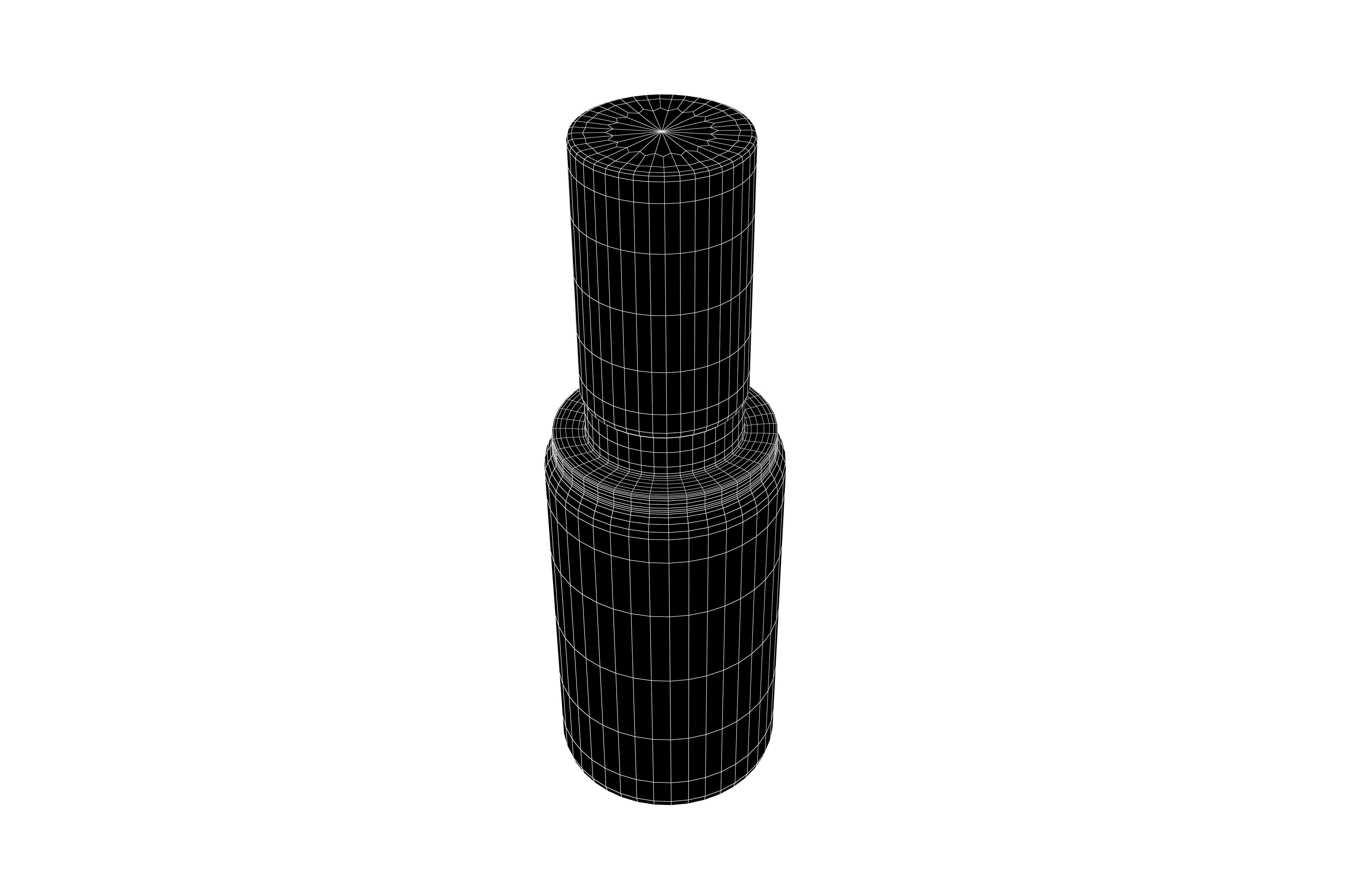 Nail Polish Bottle v2 004 Low-poly 3D model_6