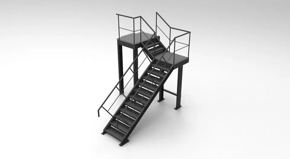 Metal Stairs 3D model
