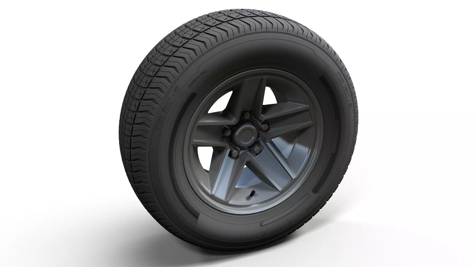 80s sport car wheel highpoly 3D model