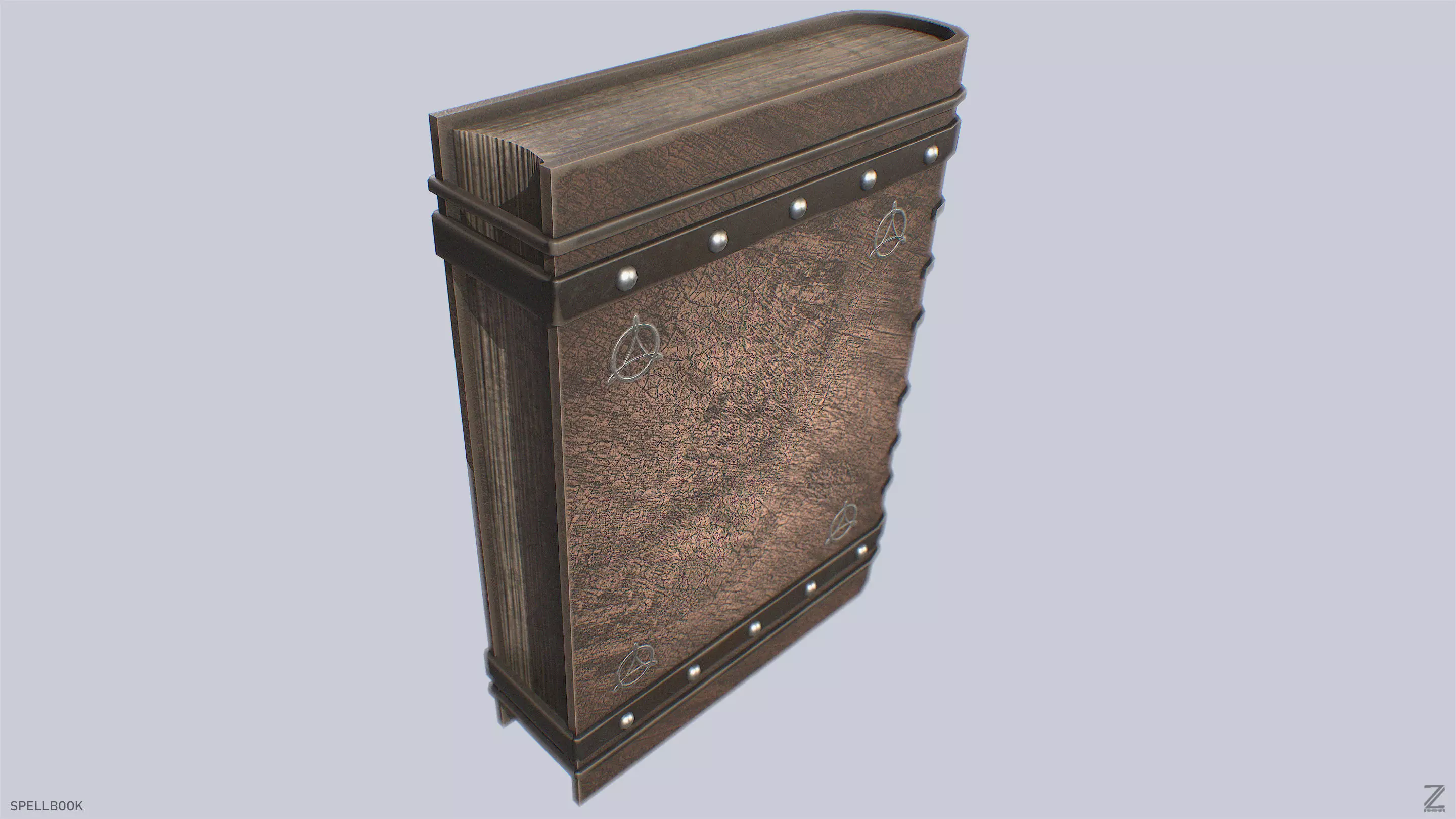 Spellbook Low-poly 3D model_7