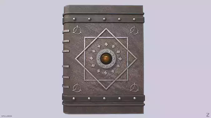 Spellbook Low-poly 3D model