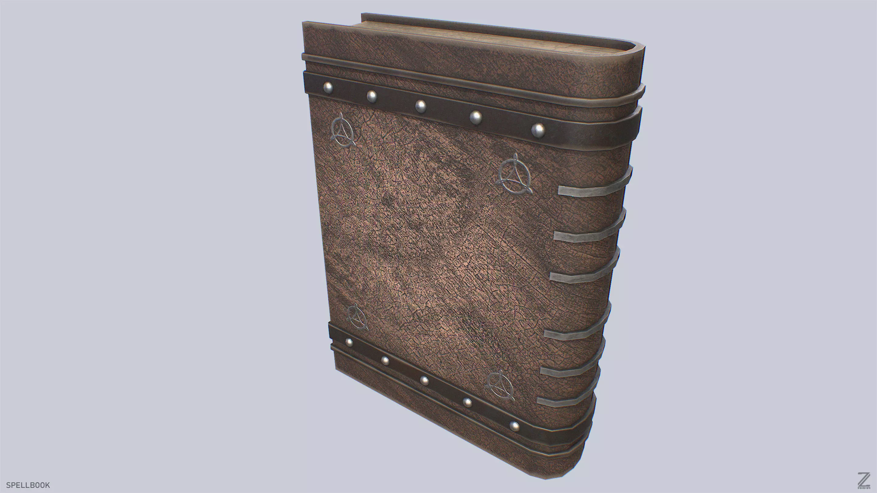 Spellbook Low-poly 3D model_6