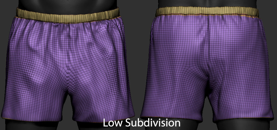 Men shorts 3D model_2